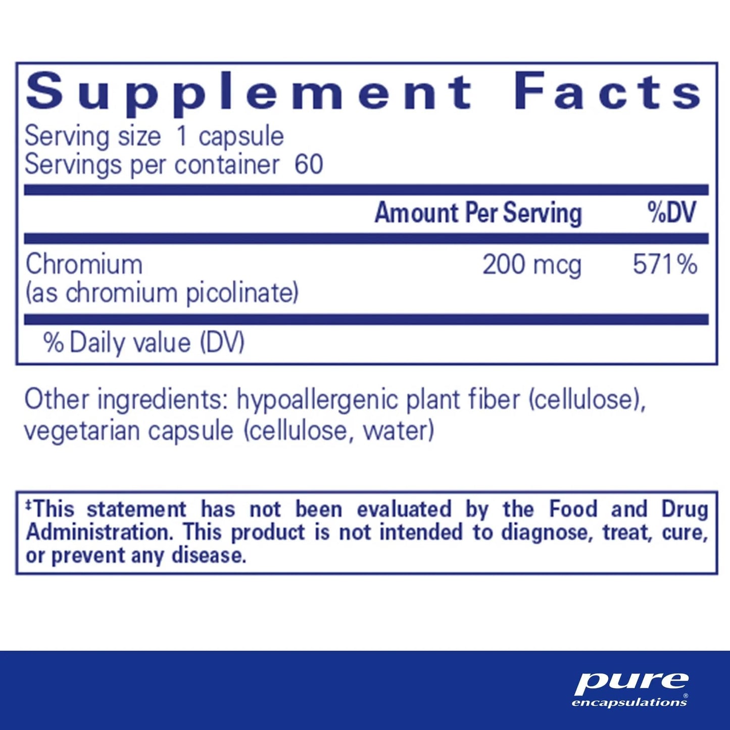 Pure Encapsulations - Chromium 200 mcg