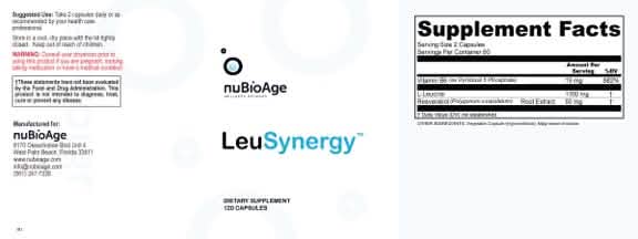 NuBioAge - LeuSynergy 120ct