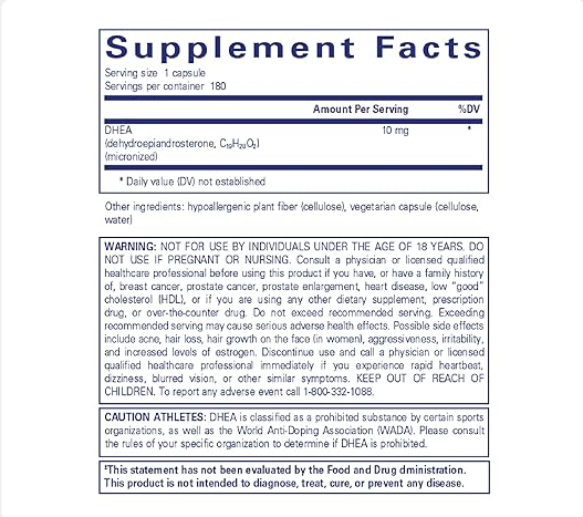 Pure Encapsulations - DHEA 10mg
