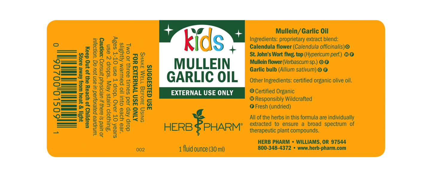 Herb Pharm - Kids Mullein Garlic Oil