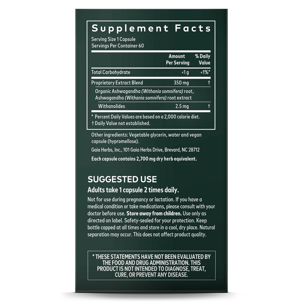Gaia - Ashwagandha Root 700 120ct