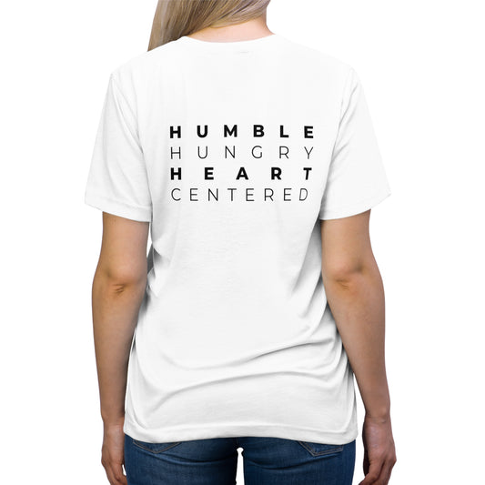 FMI - Humble, Hungry, Heart Unisex Triblend Tee (White)