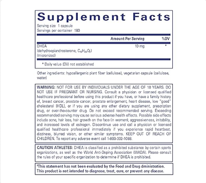 Pure Encapsulations - DHEA 10mg