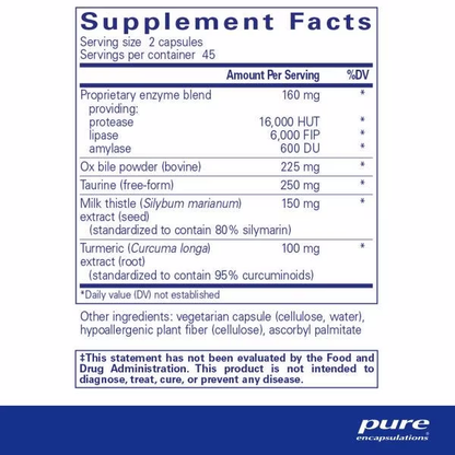Pure Encapsulations  - Digestion GB - 180ct