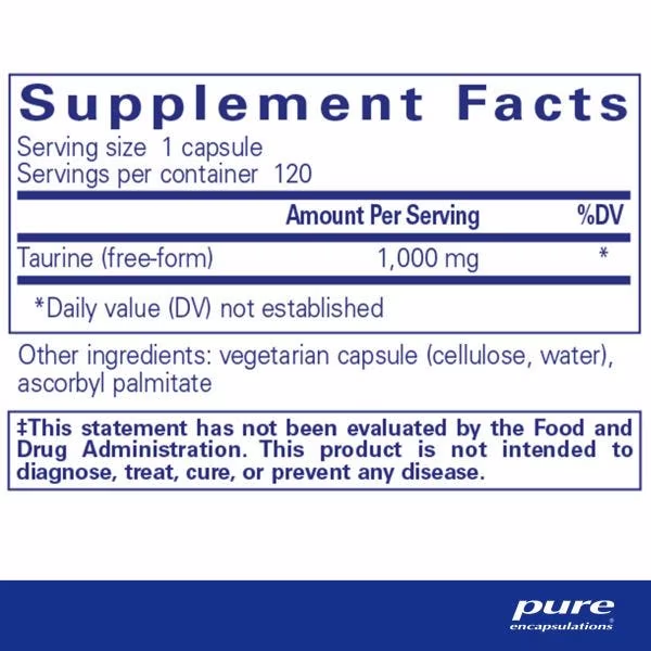 Pure Encapsulations  - Taurine 1000 mg - 120ct