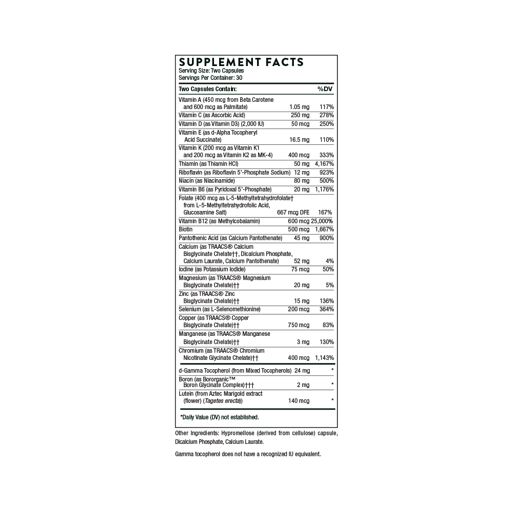 Thorne - Basic Nutrients 2/Day 60ct