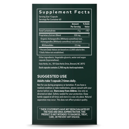Gaia - Ashwagandha Root 700 120ct